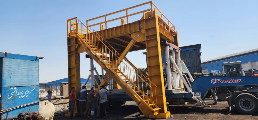 Construction of a platform for the placement of an excavator for rail unloading